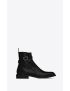 [SAINT LAURENT] army jodhpur booties in shiny leather 6384951Y0001000