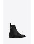 [SAINT LAURENT] army jodhpur booties in shiny leather 6384951Y0001000