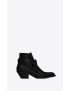 [SAINT LAURENT] eastwood booties in smooth leather 67025125X001000