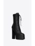 [SAINT LAURENT] cherry lace up platform booties in smooth leather 6907651Y8001000