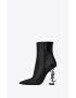 [SAINT LAURENT] opyum booties in alligator embossed patent leather 63959910NVV1000