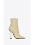 [SAINT LAURENT] opyum ankle booties in smooth leather 6931332W7DD1543