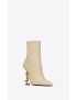 [SAINT LAURENT] opyum ankle booties in smooth leather 6931332W7DD1543