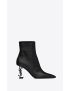 [SAINT LAURENT] opyum booties in leather with black heel 5637540RRUU1000
