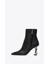 [SAINT LAURENT] opyum booties in leather with black heel 5637540RRUU1000