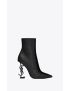 [SAINT LAURENT] opyum booties in leather with black heel 5637530RRUU1000