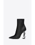 [SAINT LAURENT] opyum booties in leather with black heel 5637530RRUU1000