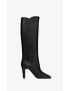 [SAINT LAURENT] jane monogram boots in smooth leather 6326361YU002010