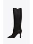 [SAINT LAURENT] jane monogram boots in smooth leather 6326361YU002010