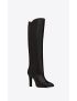 [SAINT LAURENT] jane monogram boots in smooth leather 6326361YU002010