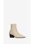 [SAINT LAURENT] vassili zipped booties in smooth leather 6691771Y8001543