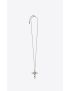 [SAINT LAURENT] pearl cross charm necklace in metal 684091Y15268103