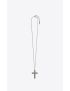 [SAINT LAURENT] pearl cross charm necklace in metal 684091Y15268103