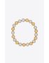 [SAINT LAURENT] oversized metal pearl necklace 693802Y15009394