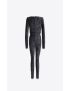 [SAINT LAURENT] draped catsuit in velvet jersey 696526Y7E261000