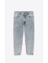 [SAINT LAURENT] baggy cropped jeans in heavy marble blue denim 681376Y35AJ4382