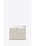 [SAINT LAURENT] envelope flap pouch in mix matelasse grain de poudre embossed leather 651030BOW919207