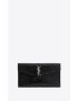 [SAINT LAURENT] uptown pouch in crocodile embossed shiny leather 565739DND0N1000