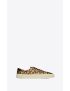 [SAINT LAURENT] venice sneakers in shiny leopard print leather 689072AAAJY8098