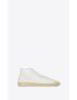 [SAINT LAURENT] court classic sl 39 mid top sneakers in grained leather 65277304GB09377