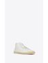 [SAINT LAURENT] court classic sl 39 mid top sneakers in grained leather 65277304GB09377