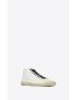 [SAINT LAURENT] court classic sl 39 mid top sneakers in grained leather 65277304GB09225