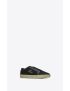 [SAINT LAURENT] court classic sl 06 embroidered sneakers in canvas and smooth leather 611106GUP501000