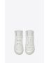 [SAINT LAURENT] sl 24 mid top sneakers in used look perforated leather 61061804LB09030
