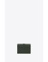 [SAINT LAURENT] envelope flap card case in mix matelasse grain de poudre embossed leather 651027BOWT13045