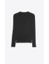 [SAINT LAURENT] long sleeve t shirt in ribbed jersey 683744YB2OZ1000