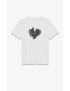 [SAINT LAURENT] saint laurent heart  t shirt 615522YBSO29744