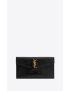 [SAINT LAURENT] uptown pouch in crocodile embossed shiny leather 565739DND0J1000