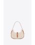 [SAINT LAURENT] le fermoir hobo bag in canvas and smooth leather 67261595G3W9093