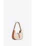 [SAINT LAURENT] le fermoir hobo bag in canvas and smooth leather 67261595G3W9093
