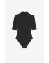 [SAINT LAURENT] turtleneck bodysuit in ribbed jersey 685308Y36QA1000