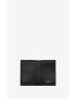 [SAINT LAURENT] tiny cassandre credit card wallet in matte leather 6687361JB0E1000