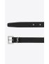 [SAINT LAURENT] cassandre thin belt with square buckle in grained leather 554465DTI0E1000