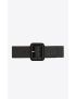 [SAINT LAURENT] corset belt with covered buckle in smooth leather 697149AAALR1000