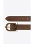 [SAINT LAURENT] celtic buckle belt in vintage suede 5337210JU0W2339