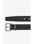 [SAINT LAURENT] cassandre belt with square buckle in smooth leather 634437BOO0E1000