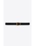 [SAINT LAURENT] cassandre belt with square buckle in suede 634437C0X0W1000