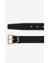 [SAINT LAURENT] cassandre belt with square buckle in suede 634437C0X0W1000