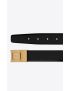 [SAINT LAURENT] square buckle belt in smooth leather 6585172R20J1000