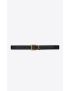 [SAINT LAURENT] cassandre belt with square buckle in smooth leather 634437BOO0W1000