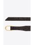[SAINT LAURENT] d ring buckle belt in crocodile embossed leather 6698751ZQ0J2053