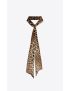 [SAINT LAURENT] long lavalliere in leopard print silk chiffon 5711613Y0352760