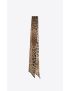 [SAINT LAURENT] long lavalliere in leopard print silk chiffon 5711613Y0352760