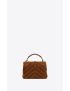 [SAINT LAURENT] college medium chain bag in quilted suede with studs 60027911ZWW2639