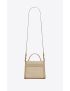 [SAINT LAURENT] cassandra mini top handle bag in canvas and box saint laurent leather 623930FAACS9771