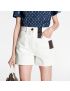 [LOUIS VUITTON] White Monogram Patch Denim Shorts 1AA83Z